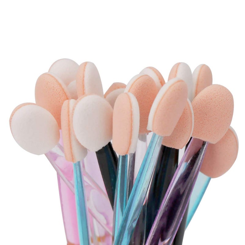 Akstore 200PCS Disposable Dual Sides Eye Shadow Sponge Applicator Eyeshadow Brushes Makeup Brush (Multicolors) - Image 3